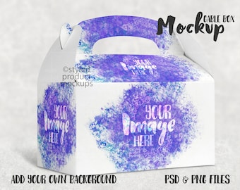 Gable box side view mockup | Add your own image and background