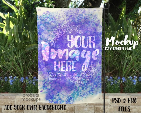 Download Dye Sublimation Garden Flag Mockup Template Add Your Own Etsy