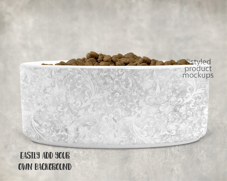 Download Dye sublimation large ceramic pet bowl mockup Add your own ...