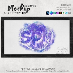 Dye sublimation bar runner mat Mockup | Add your own image and background