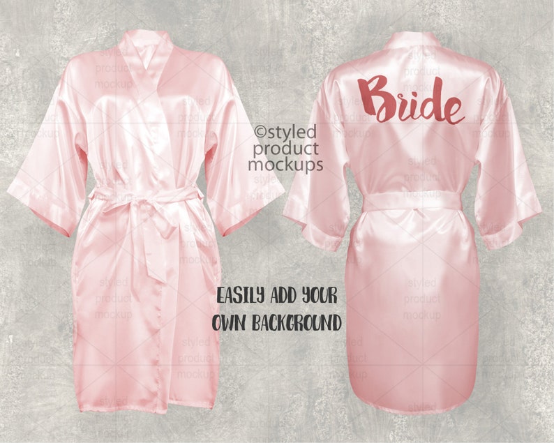 Download Satin kimono robe mockup Add your own image and background | Etsy