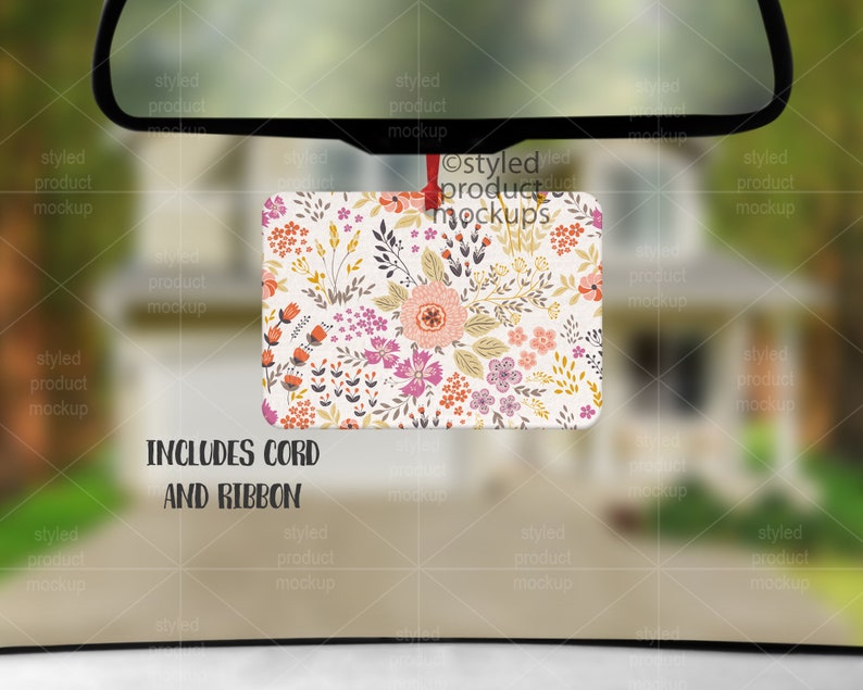 Dye Sublimation Horizontal Rectangle Air Freshener Mockup Etsy