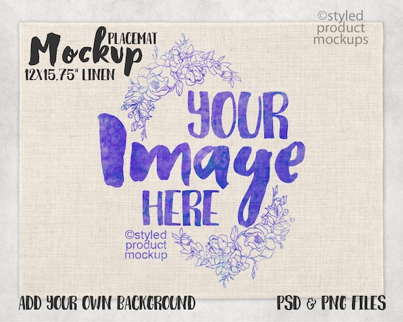 Download Dye Sublimation Large Linen Placemat Mockup Template Add Etsy