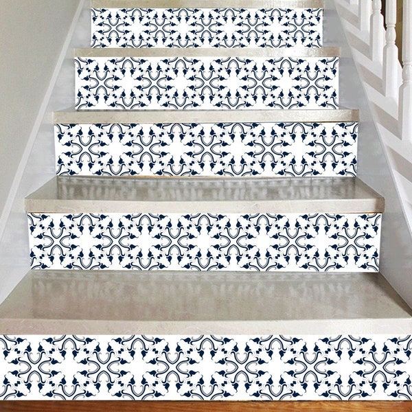 Stair Riser Decals Staircase Stickers Peel and Stick Removable Vinyl Strips -  Price x units - 3013