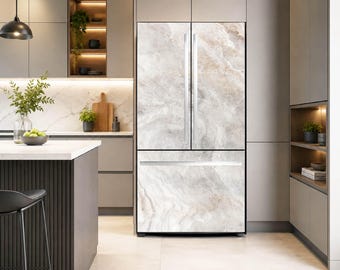 Fridge Wrap Vinyl Decorative, Side by Side, French Door, Top Bottom, Peel & Stick Mural, Refrigerator Decal Sticker #509