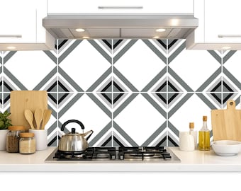 Tile Stickers Self Adhesive Vinyl for Kitchen/Bathroom Backsplash Peel & Stick Home Decor | pack x 24 | V37