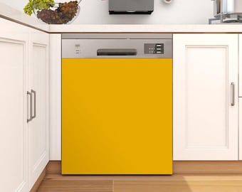 Yellow Dishwasher Magnet or Vinyl Cover – Stylish Kitchen Decor