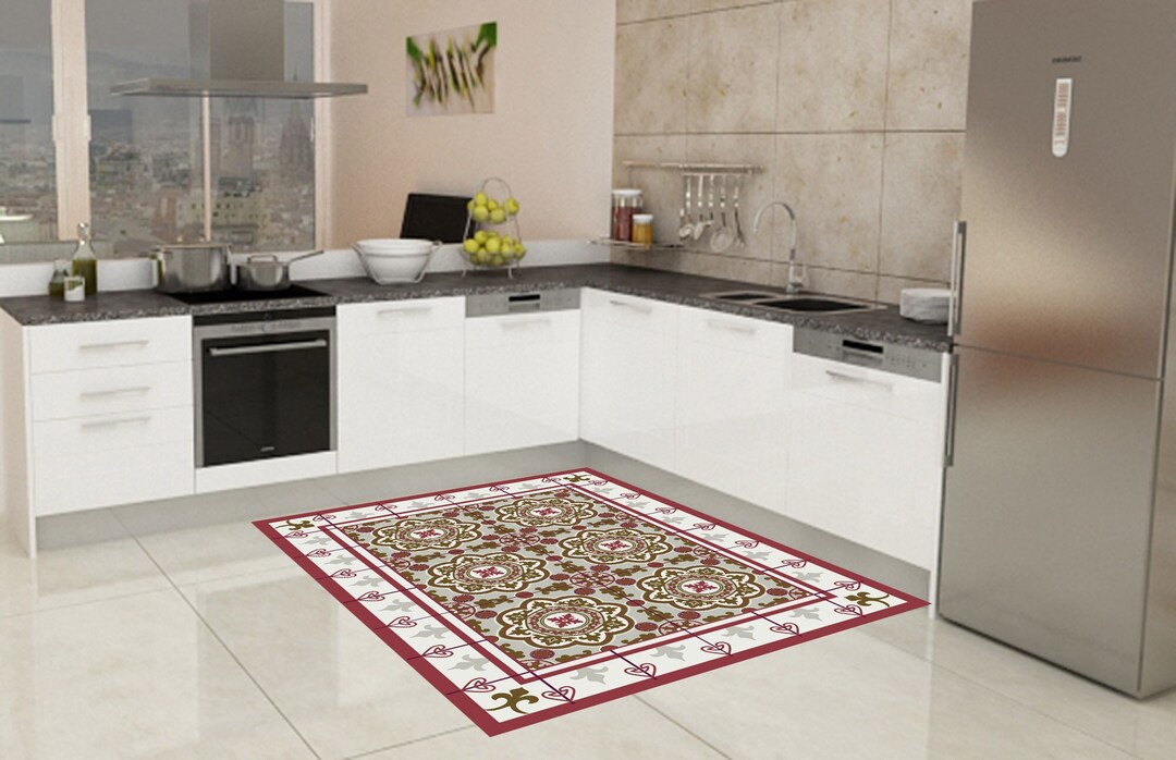 Kitchen Rug Linoleum Rug Vinyl Floor Mat Living Room Rug - Etsy