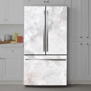 Marble Fridge Wrap: Self-Adhesive Vinyl Refrigerator Decal