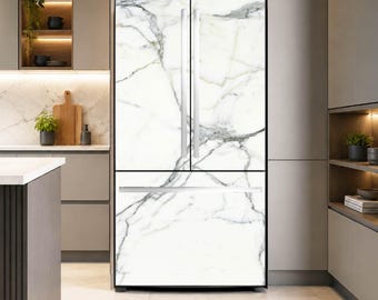 Fridge Wrap Vinyl Decorative, Side by Side, French Door, Top Bottom, Peel & Stick Mural, Refrigerator Decal Sticker #23