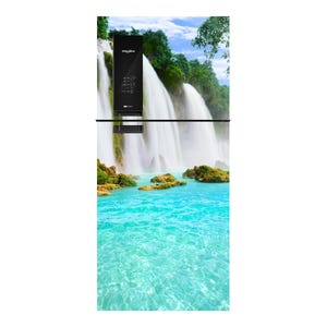 Fridge Wrap Vinyl Decal Refrigerator Skin Wrap Side by Side Top Bottom Door Vinyl Decorative Self Adhesive Fridge Wallpaper Nature 1.1