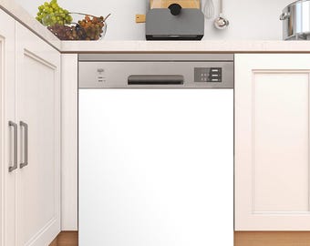 White Dishwasher Wrap Magnet or Vinyl Cover Luxury Kitchen Transformation