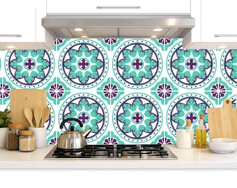 Tile Stickers Self Adhesive Vinyl for Kitchen/Bathroom Backsplash Peel & Stick Home Decor | pack x 24 | V25