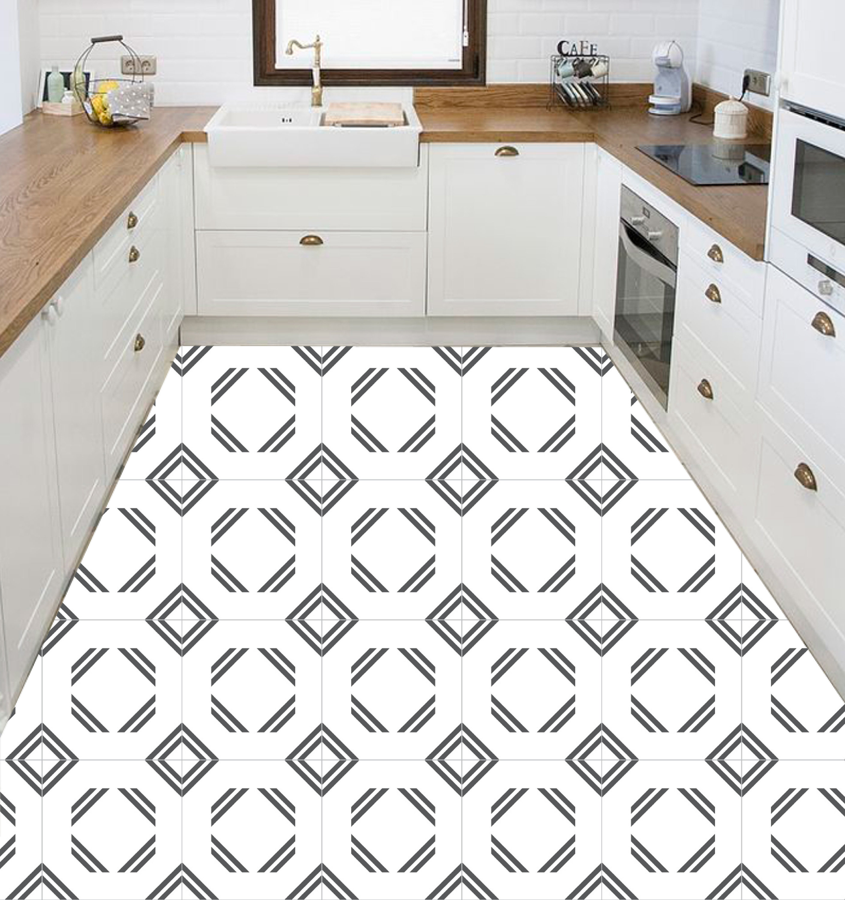 Vinyl floor tile sticker floor tile stickers tile decal Etsy