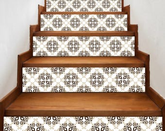Schälen und kleben Stair Riser Abziehbilder: Vinyl-Treppen-Dekor 150 cm, 15 Stück Set