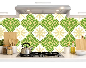 Tile Stickers Self Adhesive Vinyl for Kitchen/Bathroom Backsplash Peel & Stick Home Decor | pack x 24 | V28