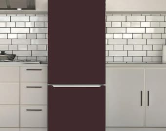 Schokolade Braun Kühlschrank Wrap - Kühlschrank Abdeckung Schälen und Stick - Küchengerät Makeover Vinyl Film - Selbstklebende Aufkleber Rolle