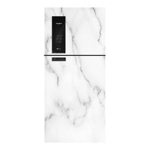 Fridge Wrap Vinyl Decal Refrigerator Skin Wrap Side by Side Top Bottom Door Vinyl Decorative Self Adhesive Fridge Wallpaper Marble 790