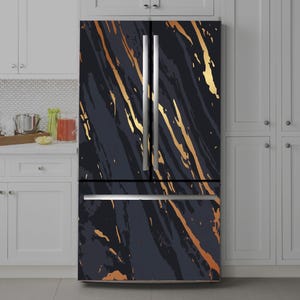Matte Vinyl-Kühlschrank-Folie: Schälen und aufkleben Kühlschrank-Aufkleber