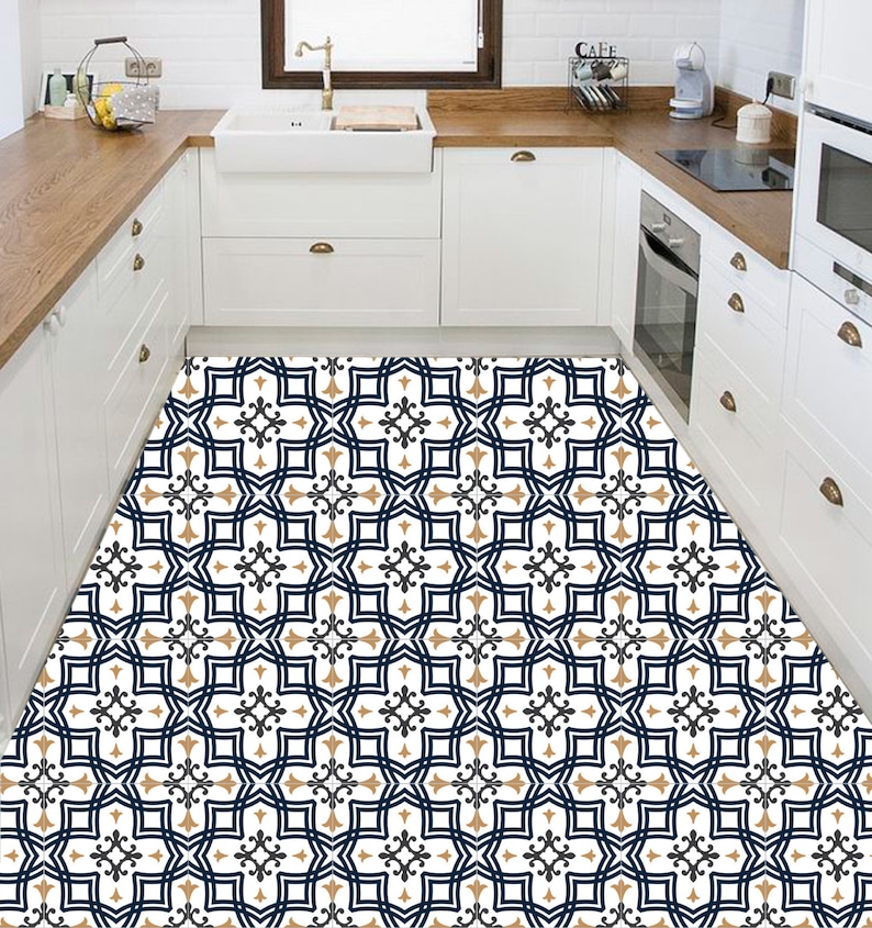 Vinyl Floor Tile Sticker Floor Tile Stickers Tile Decal Etsy