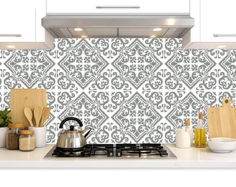 Tile Stickers Self Adhesive Vinyl for Kitchen/Bathroom Backsplash Peel & Stick Home Decor | pack x 24 | V5