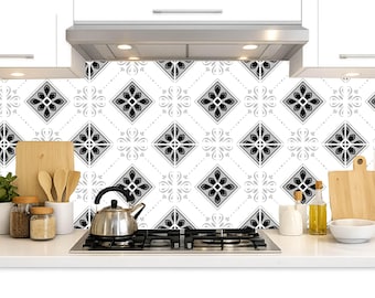 Tile Stickers Self Adhesive Vinyl for Kitchen/Bathroom Backsplash Peel & Stick Home Decor | pack x 24 | V29