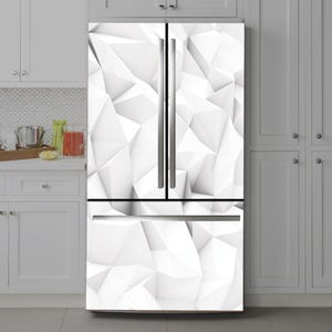 Self-Adhesive Vinyl Fridge Wrap: Peel & Stick Refrigerator Decal
