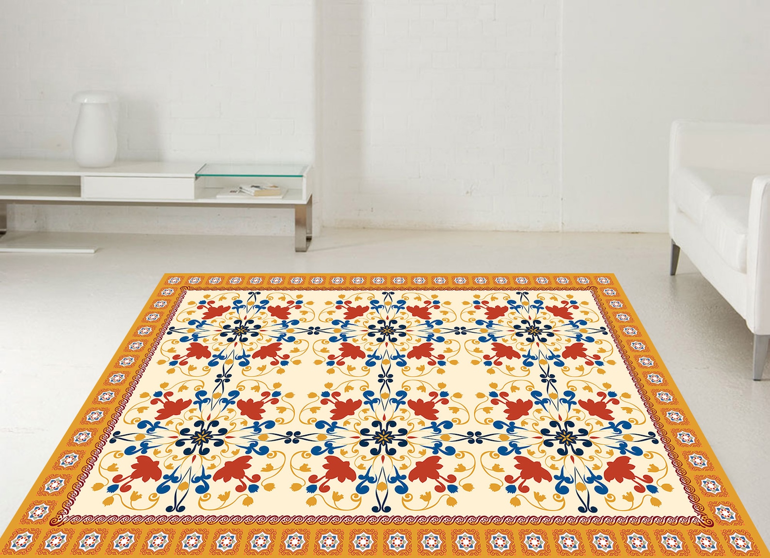 Linoleum rug kitchen mat vinyl floor mat kitchen rug nonSlip Etsy