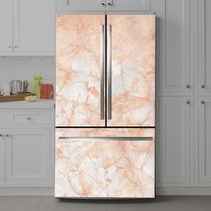 Matte Vinyl Fridge Wrap Peel & Stick Refrigerator Decal