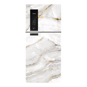 Fridge Wrap Vinyl Decal Refrigerator Skin Wrap Side by Side Top Bottom Door Vinyl Decorative Self Adhesive Fridge Wallpaper Marble 274