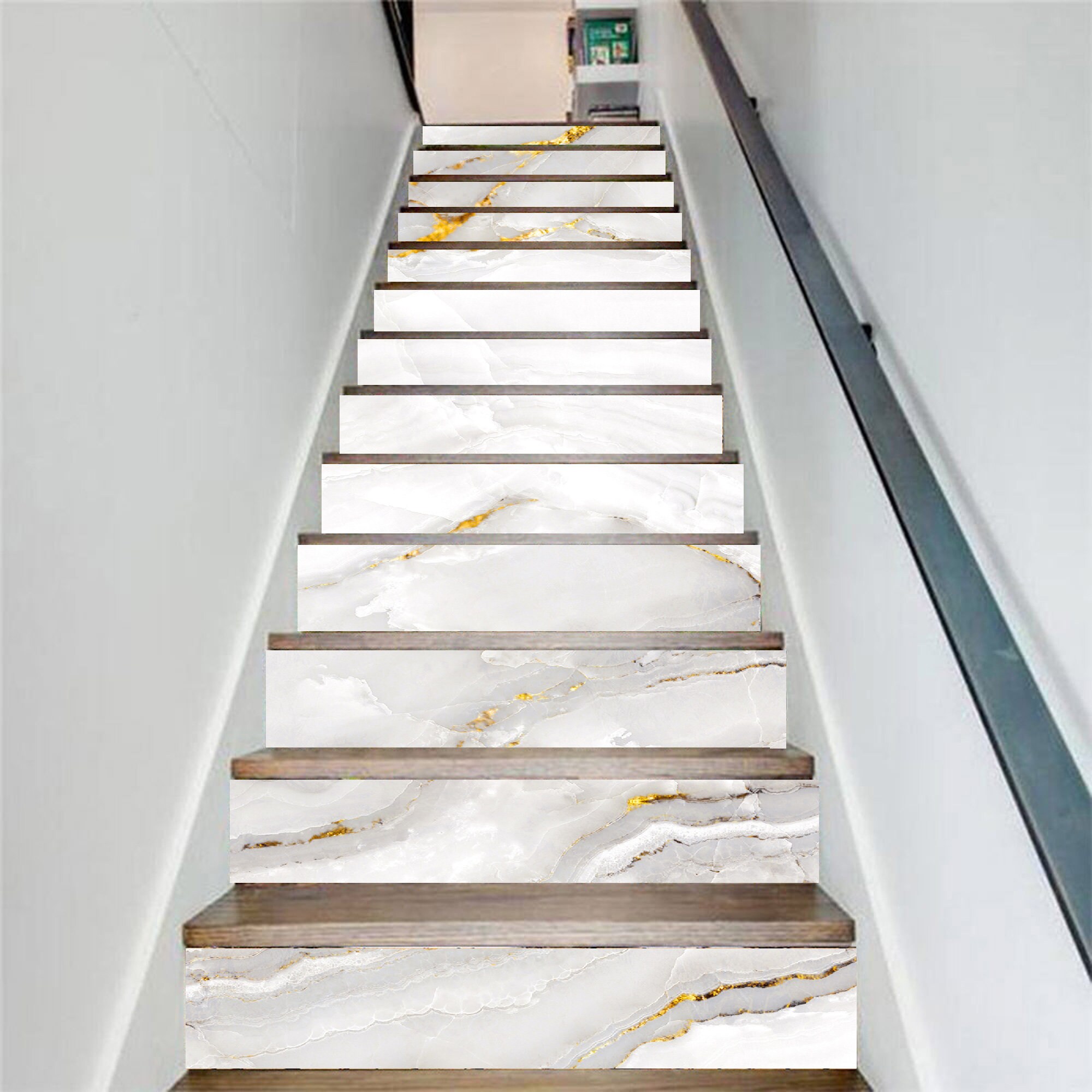 Wall Decals & Murals wood 42 15 strips Stair riser decal stair riser stickers stair vinyl decal