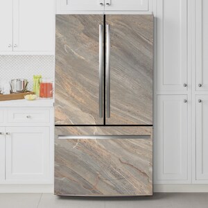 Adesivo per frigorifero effetto marmo – Pellicola vinilica decorativa di lusso per la cucina (rimovibile)
