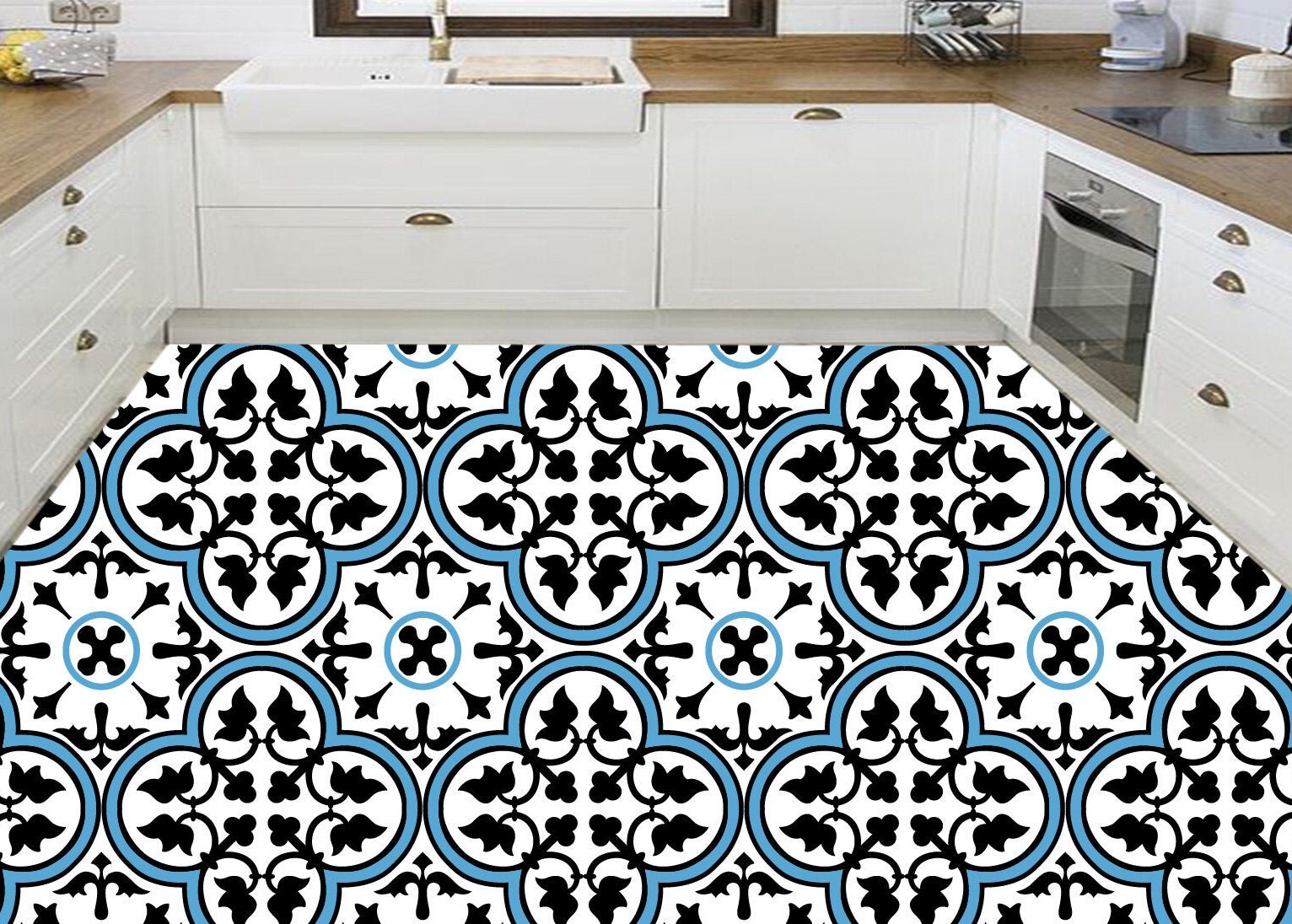 Vinyl floor tile sticker floor tile stickers tile decal Etsy