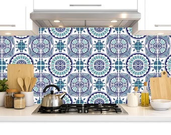 Tile Stickers Self Adhesive Vinyl for Kitchen/Bathroom Backsplash Peel & Stick Home Decor | pack x 24 | V23
