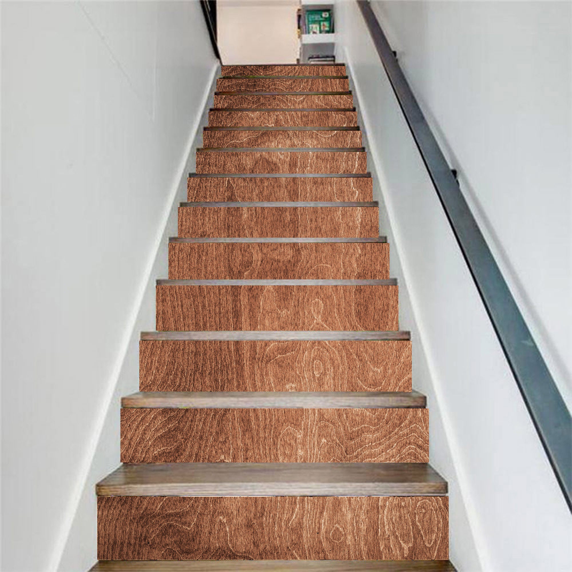 Wood stair riser stickers removable sticker peel & stick Etsy