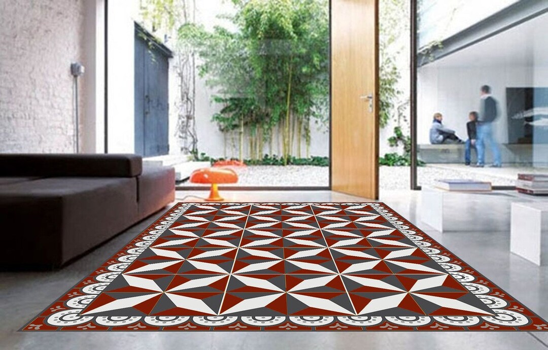 Kitchen Rug Linoleum Rug Vinyl Floor Mat Living Room Rug - Etsy