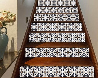 15 Vinyl Stair Riser Decals – Waterproof Peel and Stick Home Decor