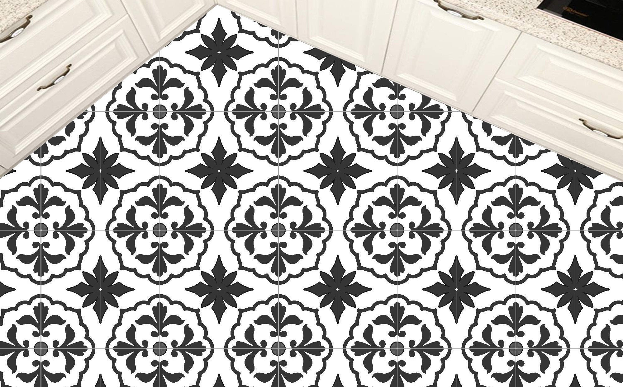 Vinyl floor tile sticker floor tile stickers tile decal Etsy