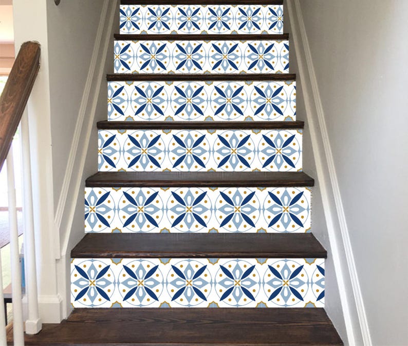 Stair Riser Decals - Peel and Stick, Removable Vinyl Strips, 47 Inch ...
