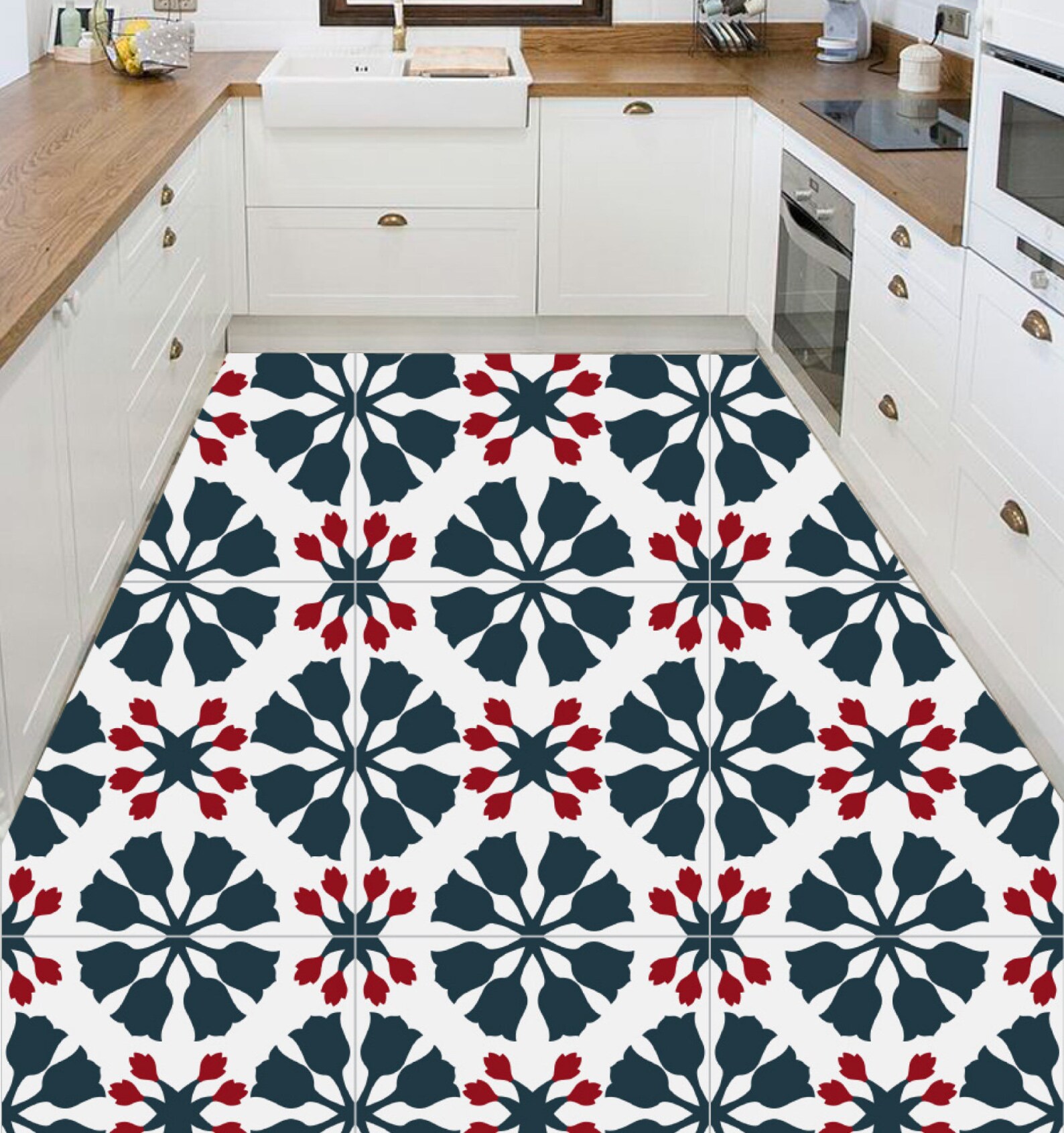 Vinyl floor tile sticker floor tile stickers tile decal Etsy