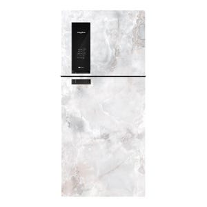 Fridge Wrap Vinyl Decal Refrigerator Skin Wrap Side by Side Top Bottom Door Vinyl Decorative Self Adhesive Fridge Wallpaper Marble 758