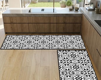 Farmhouse Kitchen Rug - Rustic Country Style Runner for Kitchen Floor