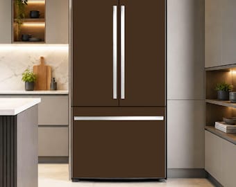 Matte Brown Kühlschrankfolie - Kühlschrankabdeckung zum Schälen und Aufkleben - Küchengerät Makeover Vinylfolie - Selbstklebende Aufkleberrolle