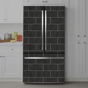 Matte Vinyl Fridge Wrap Peel & Stick Refrigerator Decal