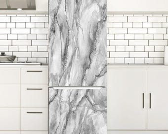 Matt kylskåpsfolie, självhäftande kylskåpsdekal, modern köksrenovering #408G