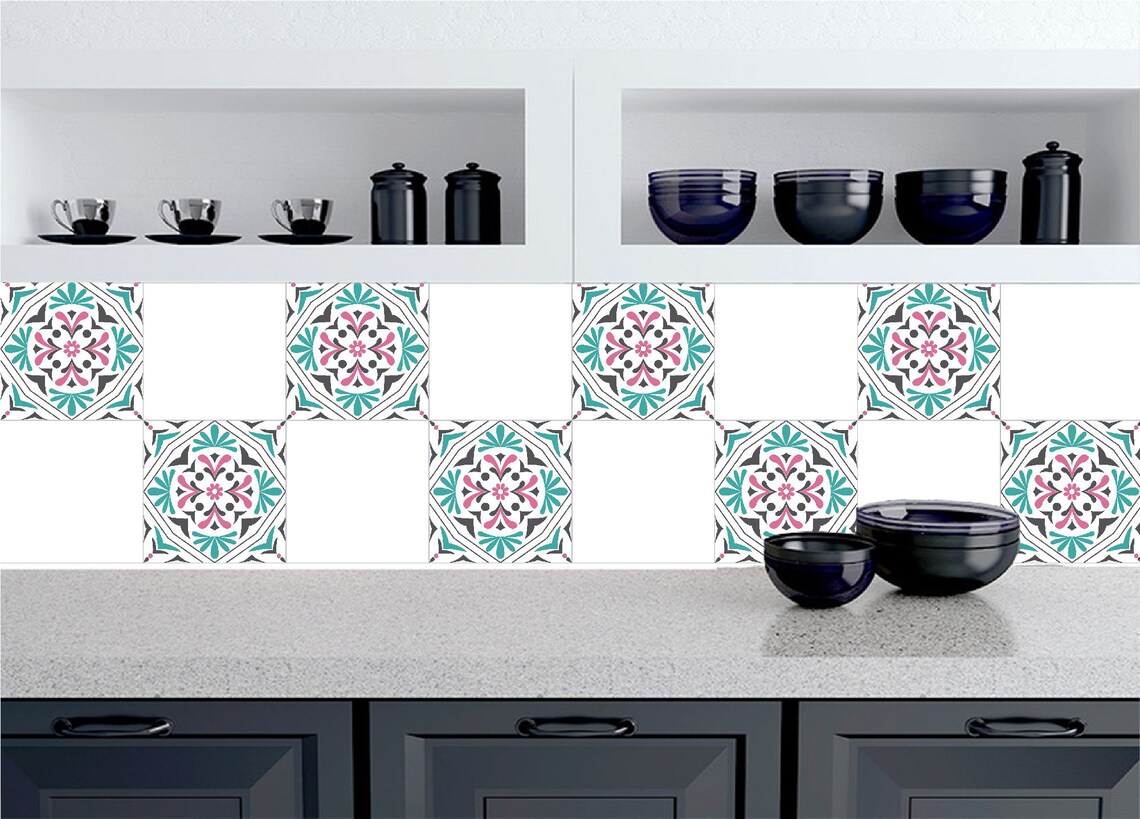 Pack x 24 / Pegatinas de azulejos geométricos / Pegatinas de | Etsy