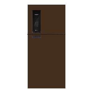 Brown Fridge Wrap Vinyl Decal Refrigerator Skin Wrap Side by Side Top Bottom Door Vinyl Decorative Self Adhesive Fridge Wallpaper