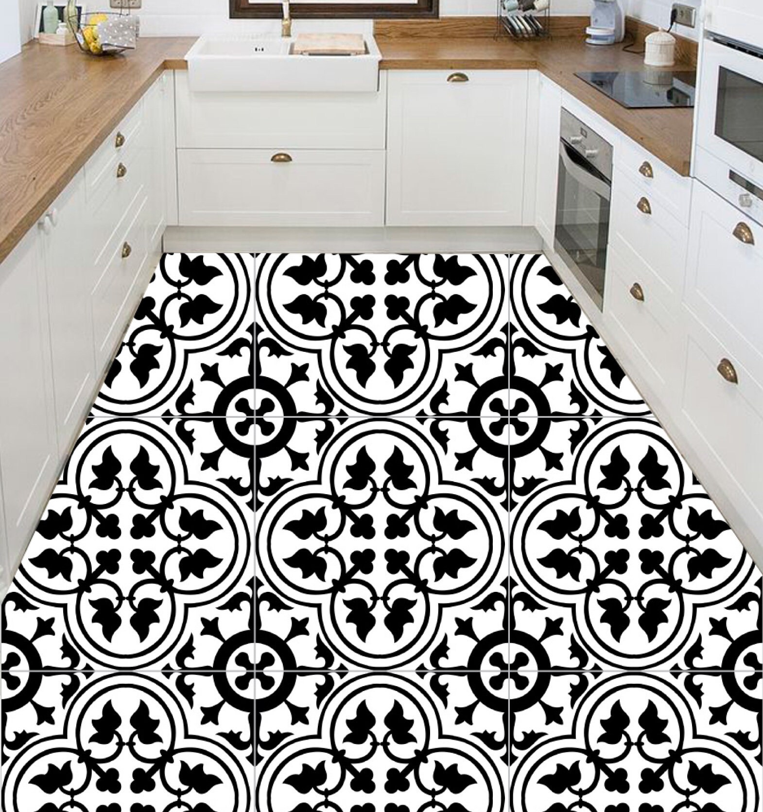 Vinyl floor tile sticker floor tile stickers tile decal Etsy