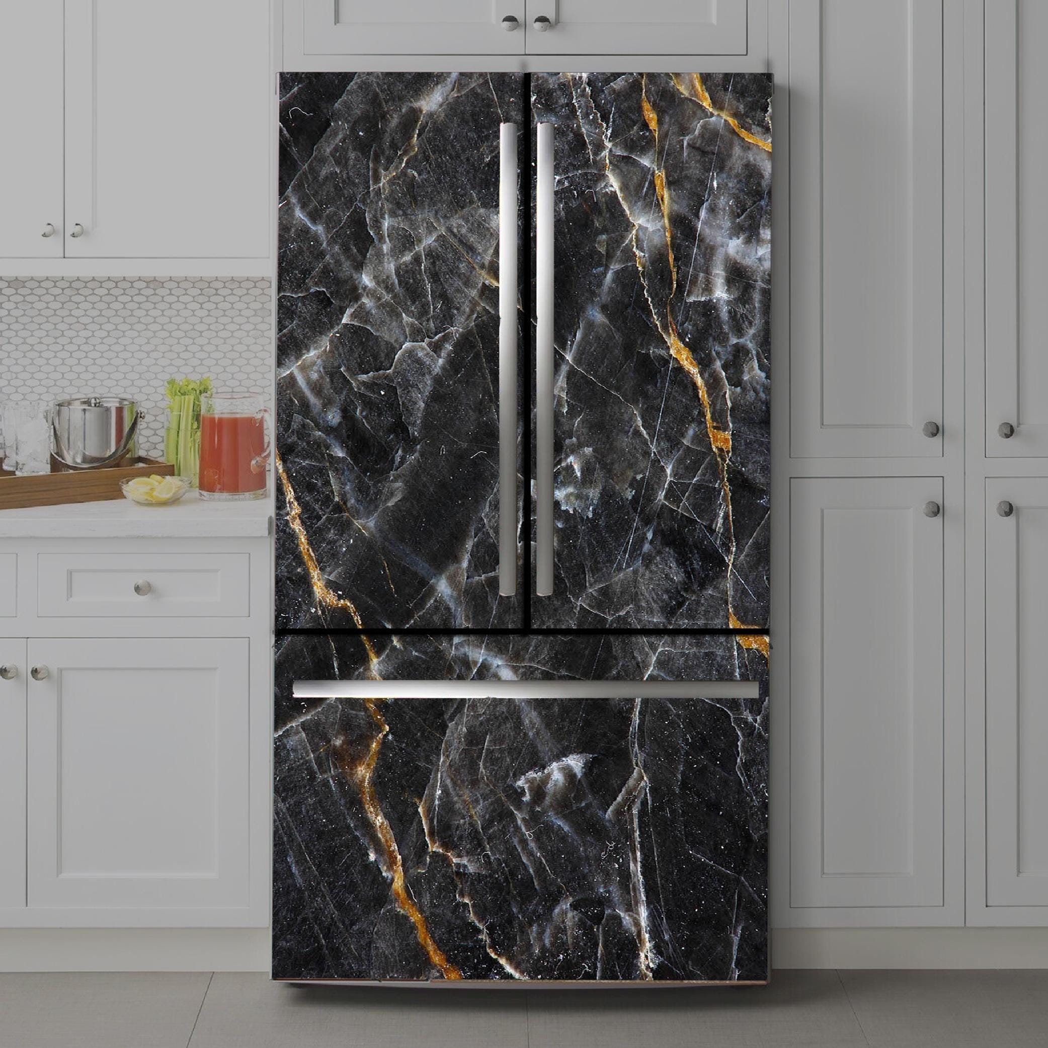 Nature Fridge Wrap Vinyl Decal: Self-Adhesive Refrigerator Wallpaper