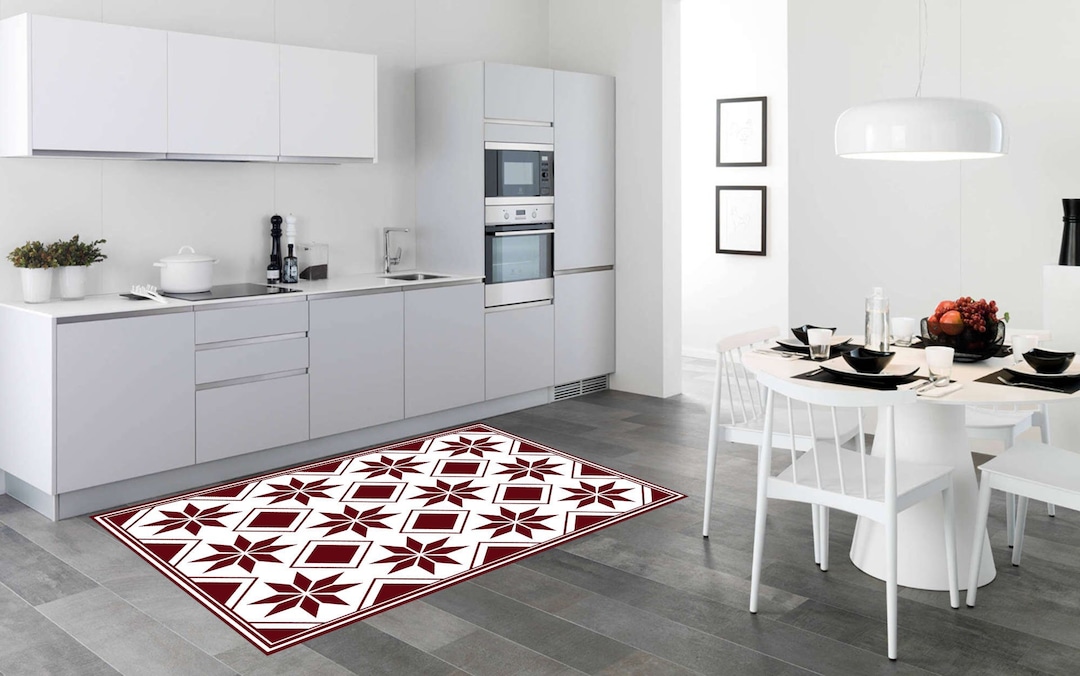 Kitchen Rug Linoleum Rug Vinyl Floor Mat Living Room Rug Etsy